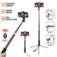 158cm Portable Phone Selfie Tripod 14 Screw Head Flexible Selfie Tripod Stand With Bluetooth Remote Control &amp; Holder For Phone