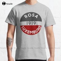 เสื้อวอลเลย์บอล1919คลาสสิก Rosa Luxemburg เสื้อแฟชั่นพิมพ์ลายเสื้อคอตตอน100% เสื้อคอกลมฤดูร้อนขายส่งเสื้อยืดตลกสำหรับผู้ชายเสื้อยืดแบรนด์ Xs-3xl สไตล์ป๊อป Unisex