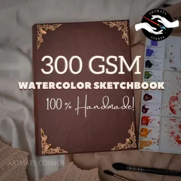 300gsm Watercolor Sketchbook Small Size 4x5.5 inches 20 pages - Hot Pressed  Cold Pressed or Coarse Grained Acid Free Watercolor Sketchbook Handmade by  Artmats Corner