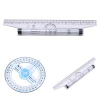 hang qiao shop 360 Degree Pointer Protractor Ruler and Angle Parallel Ruler for School Office Supplies