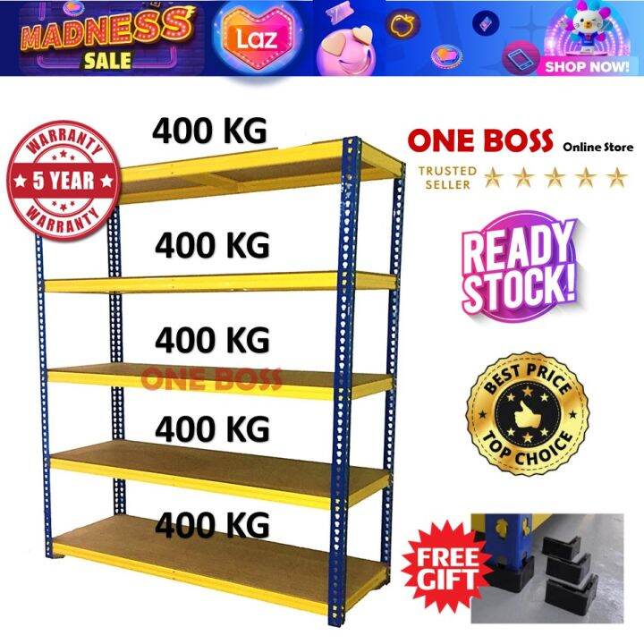 ONE BOSS 5 LEVELS HIGH QUALITY BOLTLESS RACKING HOME STORAGE WAREHOUSE