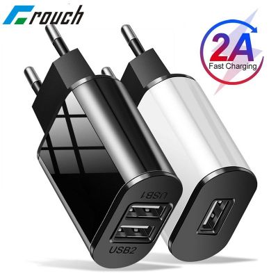 เครื่องชาร์จผนังพกพา5V1A ที่ชาร์จแบตเตอรี่โทรศัพท์สำหรับพกพาอเนกประสงค์สำหรับ5V2A USB สำหรับชาร์จสำหรับการเดินทางอะแดปเตอร์ปลั๊ก EU สีดำ/ สีขาว