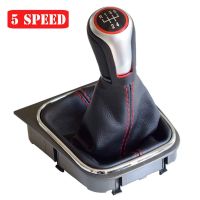 56ความเร็วรถ ABS เกียร์ธรรมดา Shift Knob Lever แฮนด์บอลพร้อม Gaiter Boot สำหรับ VW Volkswagen Golf 56 MK5MK6 Scirocco