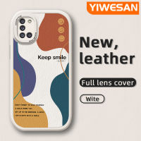 YIWESAN เคสโทรศัพท์หนังดีไซน์ใหม่ลายการ์ตูนยิ้ม M31 M31 A31ปลอกสำหรับ Samsung เคสหลังซิลิโคนแบบนิ่มเคสครอบเลนส์ทั้งเคสกันกระแทกกล้อง