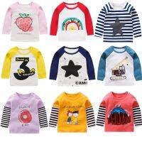 Spring Baby Boys Girls Cotton Cartoon Long Sleeve T-Shirt For 0-6 yr