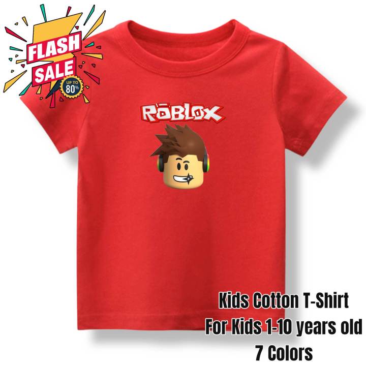 Roblox Short Sleeve T-shirt Boys Kids Summer Tee Crew Neck Tops Clothes