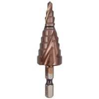 M35 5% Cobalt HSS Step Drill Bit for Metal HSS CO 4-20mm Hex Shank Stepped Drill Bits Cone Drilling Tool Hole Saw Milling Cutter Exterior Mirrors