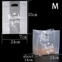 50PCS Thank You Baking Gift Packaging Plastic Bag With Handle Bread Biscuit Portable Shopping Bags Party Present Cookie Cake