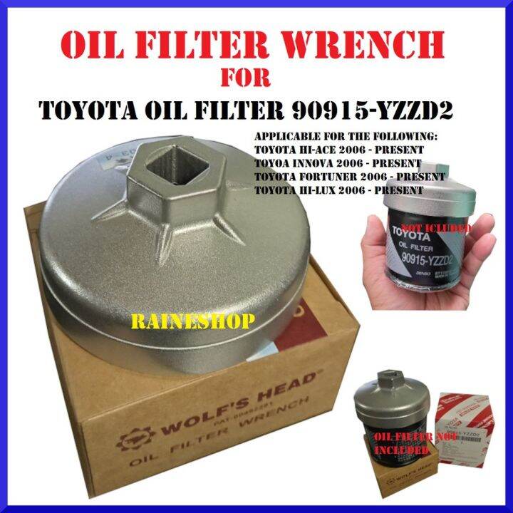 Oil Filter Cup Wrench for Orig Toyota Oil Filter 90915YZZD2 Toyota Innova, Fortuner, Hilux