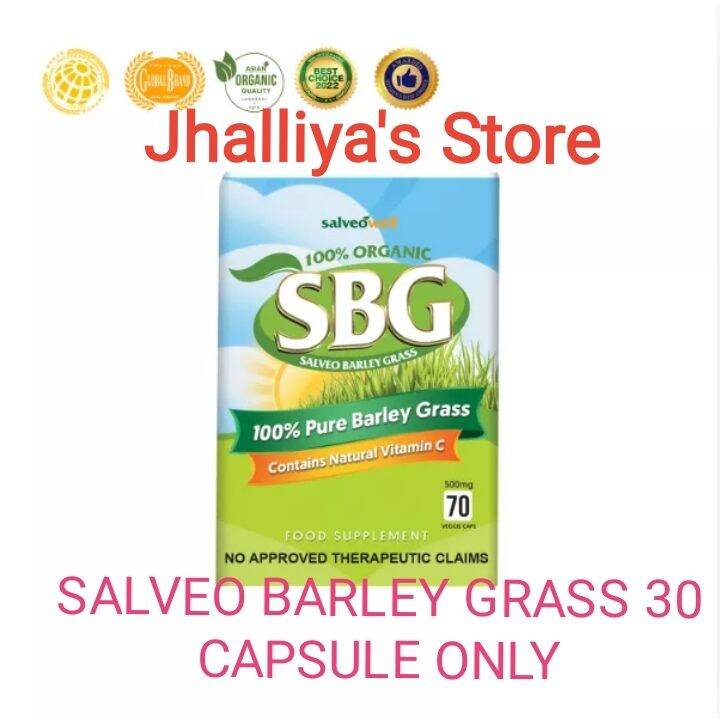 Salveo Barley Grass 30 capsules Only 100 Organic and Original