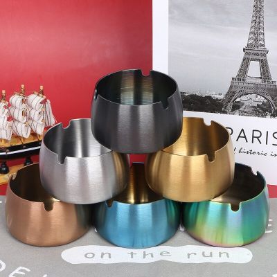 Thickened Stainless Steel Plated Metal Ashtray Windproof And Drop-proof Ashtray Furniture Protectors Replacement Parts Furniture Protectors Replacemen