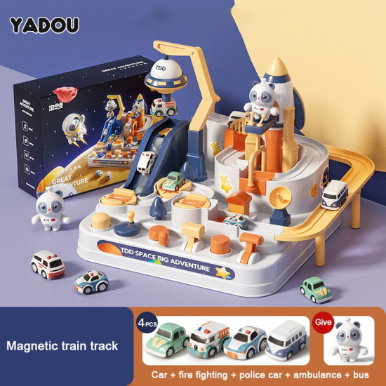 Yadou đồ chơi xe lửa đường ray từ tính trò chơi phiêu lưu không gian cho - ảnh sản phẩm 1