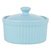 1 Pc Beautiful Ceramic Soufflé Baking Bowl Lovely Steaming Bowl With Lid