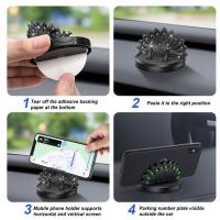 Car Dashboard Phone Holder 360-Degree Rotatable Number Plate for Dashboard Portable Universal Phone Phone Stand for Parking Card Non-Slip Phone Mount for Commuting enjoyable