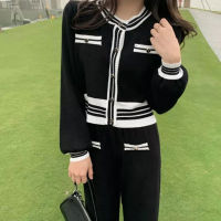 Spot parcel post Spring Style 2022 New Lady Temperamental Sweet Salt Two-Piece Pants Socialite Suit Fashionable Autumn Clothing