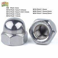 ♗ 1-2pcs M8 M10 M12 M14 M16 M18 M20 M24 (pitch 1/1.25/1.5/2mm)304 Stainless Steel Fine thread Nuts/Cap Nuts