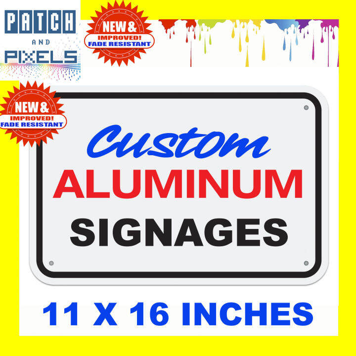 Customized Aluminum Metal Sheet Safety Signages 11 x 16 inches | Lazada PH