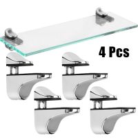 2/4/8Pcs Glass Clamp Adjustable Zinc Alloy Glass Clip Shelf Clamp Holder Flat Back Mount Holder For Partition Board Desk