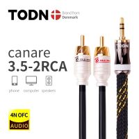 Canare – câble audio RCA pour HiFi câble de signal Audio prise aux 3.5mm conversion de 2 prises RCA