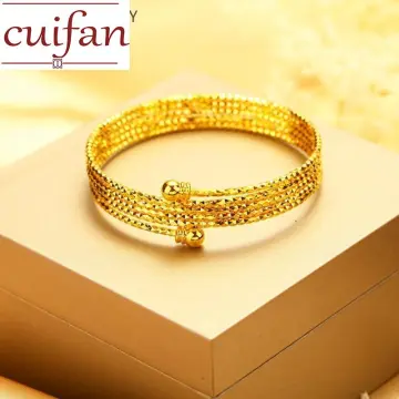 Turkish gold bracelet men's 999 pure gold hand-woven hand rope soft plain  gold ancient method