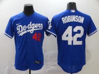 high-quality Dodgers Dodgers baseball uniform 42 ROBINSON hip-hop cardigan blue and white T-shirt with large size shirt