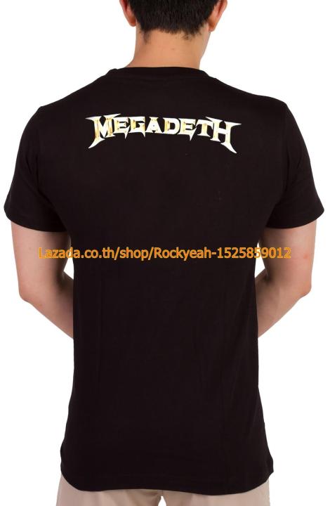 เสื้อวง-megadeth-เสื้อผ้าแฟชั่น-rock-เมกาเดธ-ไซส์ยุโรป-rcm1720