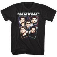 Nsync เสื้อยืดลําลอง แขนสั้น พิมพ์ลาย Justin Timberlake Portrait Heads สําหรับผู้ชายS-5XL