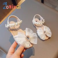 Size 23-36 Princess Shoes Elegant Sandals for Children Butterfly Knot Sweet Dress Shoes Comfortable Shoes Girl sandalias niña