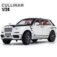 1:24 Diecasts Rolls Royce Cullinan MASORY SUV อัลลอยด์โมเดลรถลากจำลองของขวัญของเล่นเด็กไฟเสียง