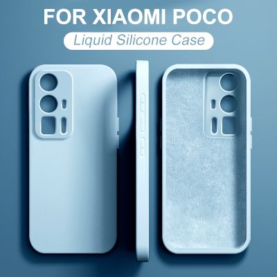 Original Liquid Silicone Case For Xiaomi POCO F5 X5 F3 X3 Pro 5G Shockproof Cover Little X4 F4 M4 M3 F2 Pro GT NFC F1 Soft Case
