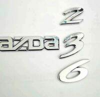 2004-2009 Mazda 2 3 6 Emblem Letters Logo Badge Symbol Sign Trunk Rear โลโก้อักษรมาสด้า ฟ้อนตรง ตัวใหญ่