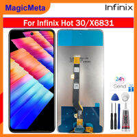 MagicMeta ของแท้สีดำ6.78นิ้วสำหรับ Infinix เปลี่ยนชิ้นส่วนจอสัมผัสแอลซีดีของเครื่องแปลงดิจิทัล X6831 30 Hot30