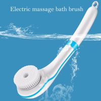 Electric Bath Brush Multifunction Back Clean Long Handle Exfoliation Clean Scrub Brushes Body Shower Machine Spinning Spa Massa