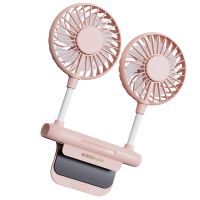 USB Powered Cooling Fan Office Personal Fan With Sturdy Adjustable Clamp USB Monitor Screen Double Head Fan For Office Laptops