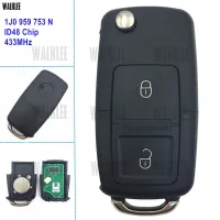 Walklee 1j095975ชุดกุญแจรีโมต3n สำหรับ Vw/Volkswagen Beetle Bora 1j0พาสแสทโปโลกอล์ฟ959 753 N