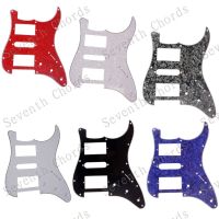 【Moon Musical】3ชั้น11หลุม HSH Pickguard แผ่นป้องกันรอยขีดข่วนสำหรับการเปลี่ยนกีตาร์ไฟฟ้า