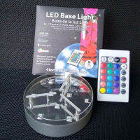 จัดส่งฟรี! Super bright 9pcs RGB LED 4นิ้วฐานไฟ LED สำหรับตกแต่งถ้วยแก้ว