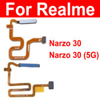 สำหรับ Realme Narzo 30 Narzo 30 5G เซ็นเซอร์ลายนิ้วมือ Flex Cable ปุ่มเพาเวอร์เซ็นเซอร์ลายนิ้วมือ Home Touch ID Sensor Flex Ribbon-DFGN STORE