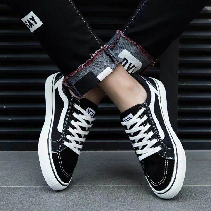 vans-old-skool-black-รองเท้าแฟชั่นผู้ชาย-พร้อมส่ง-พร้อมกล่อ