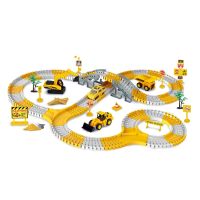 Race Magic Rail Track Car Sets DIY Plastic Colored Railroad Brain Game for Childs Stroller Flexible Curved Vehicles Toys Gifts