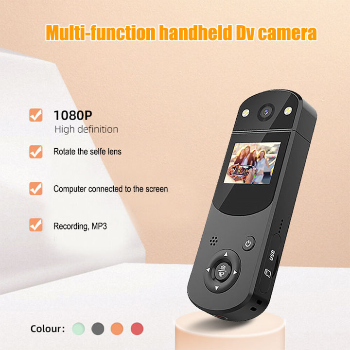 คลิปหนีบกล้องหลังแบบมัลติฟังก์ชั่นความละเอียด-hd-1080p-เครื่องบันทึกวีดีโอตัวกล้องดิจิตอลหน้าจอข้อมูล-dv-dvr-เล่นเพลง-mp3