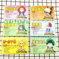 EHTYR บัตรอะนิเมะรถไฟใต้ดินอนิเมะ Todoroki Shouto บัตรนักเรียน Bakugou Katsuki สมุดใส่บัตรประชาชนบัตรเครดิตฮีโร่ของฉันสถาบันการศึกษาปลอกใส่บัตรโดยสารรถประจำทางเสื้อฮู้ดมิโดริยะอิซุคุ