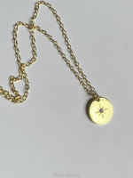 (Silver 925) hoo.stores North Star Pendant Necklace สร้อยคอเงินแท้ s925 สร้อยคอสีทอง สร้อยคอพร้อมจี้ เครื่องประดับเงินแท้ ปลอดสารนิกเกิล ไม่แพ้ ไม่คัน