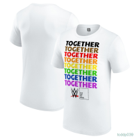 New！2023！T-shirt ini dengan logo WWE Together Pride adalah hitam dan putih, fashionable di musim panas, cocok untuk pria pada tahun 2023. High quality products （Freeprinting of names）