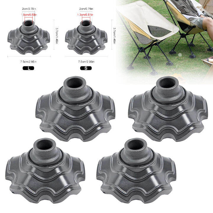 LO【Ready Stock】1/4pcs Outdoor Camping Chair Foot Protector Folding