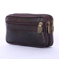 Waterproof Phone Pocket Leather Multifunctional Coin Purse Key Bag Zipper Long Wallet Men Purse Card Holder Male Money Bag NR155