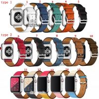 Leather Strap for Apple Watch Series 7 6 SE 1 2 3 4 5 38mm 42mm 40mm 44mm 41mm 45mm 【BYUE】