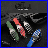 426TOOL 6IN1 Multifunction Flatware multitool อุปกรณ์สำหรับโต๊ะอาหาร ช้อนซ่อม มีด เปิดขวด พกพา พับได้ สำหรับการเดินป่า ปิคนิค อุปกรณ์อเนกประสงค์