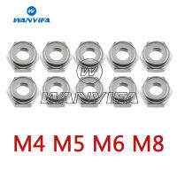 Wanyifa Titanium Nut M4 M5 M6 M8ไนลอนสำหรับจักรยานรถจักรยานยนต์รถยนต์1ชิ้น