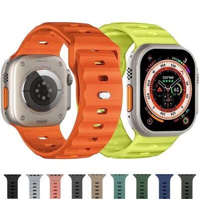 Sport Band For Apple Watch strap 44mm 40mm 45mm 42mm 38 49mm silicone watchband correa bracelet iwatch Ultra Serises 7 6 5 se 8 Straps
